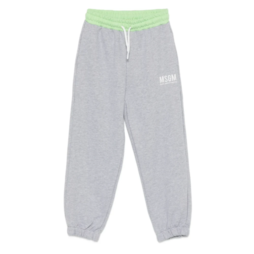 Msgm Sweatpants, Unisex, 10 Y, Trousers Gray