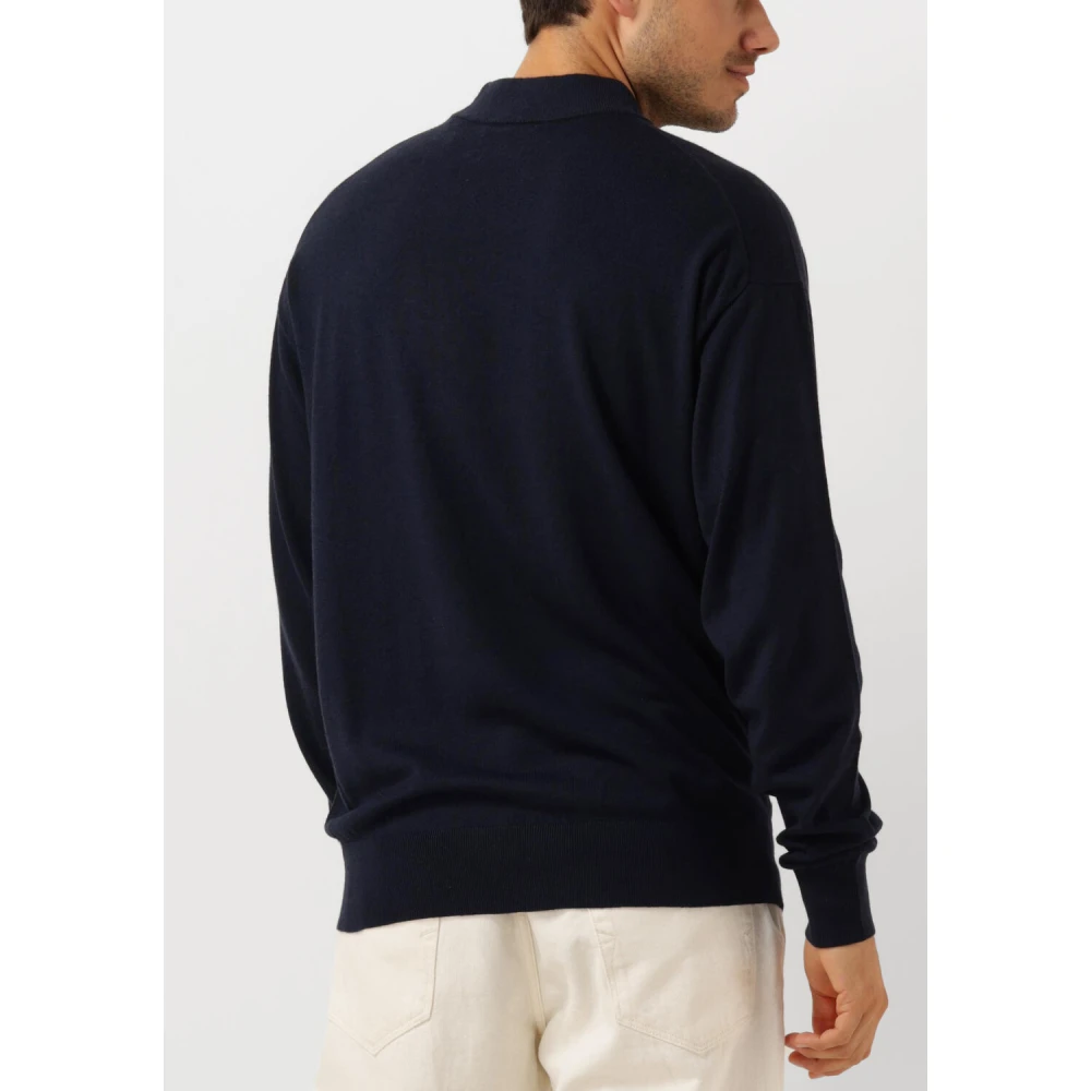 Scotch & Soda Moderne Mock Neck Pullover voor Heren Blue Heren