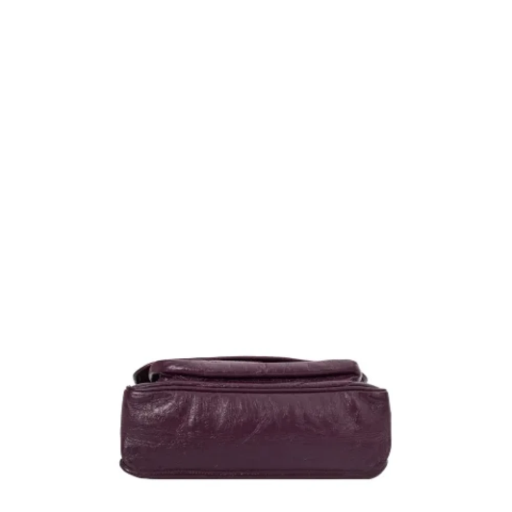 Yves Saint Laurent Vintage Pre-owned Leather shoulder-bags Purple Dames