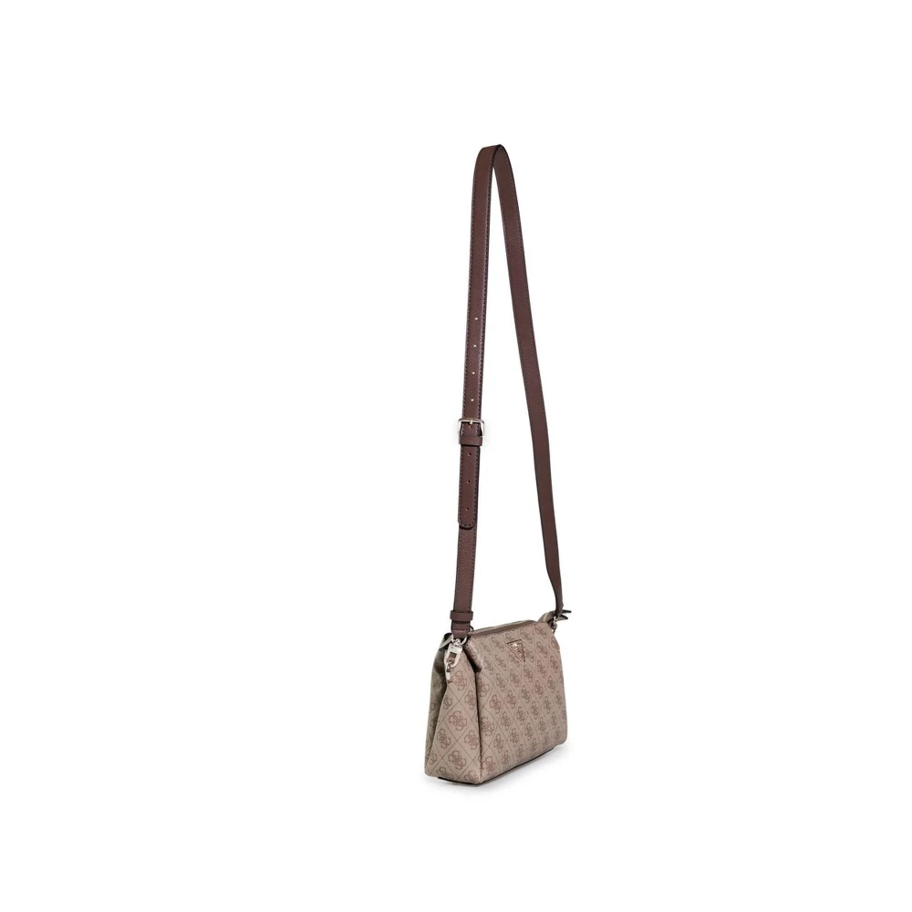 Guess Gestructureerde polyurethaan handtas voor vrouwen Beige Dames
