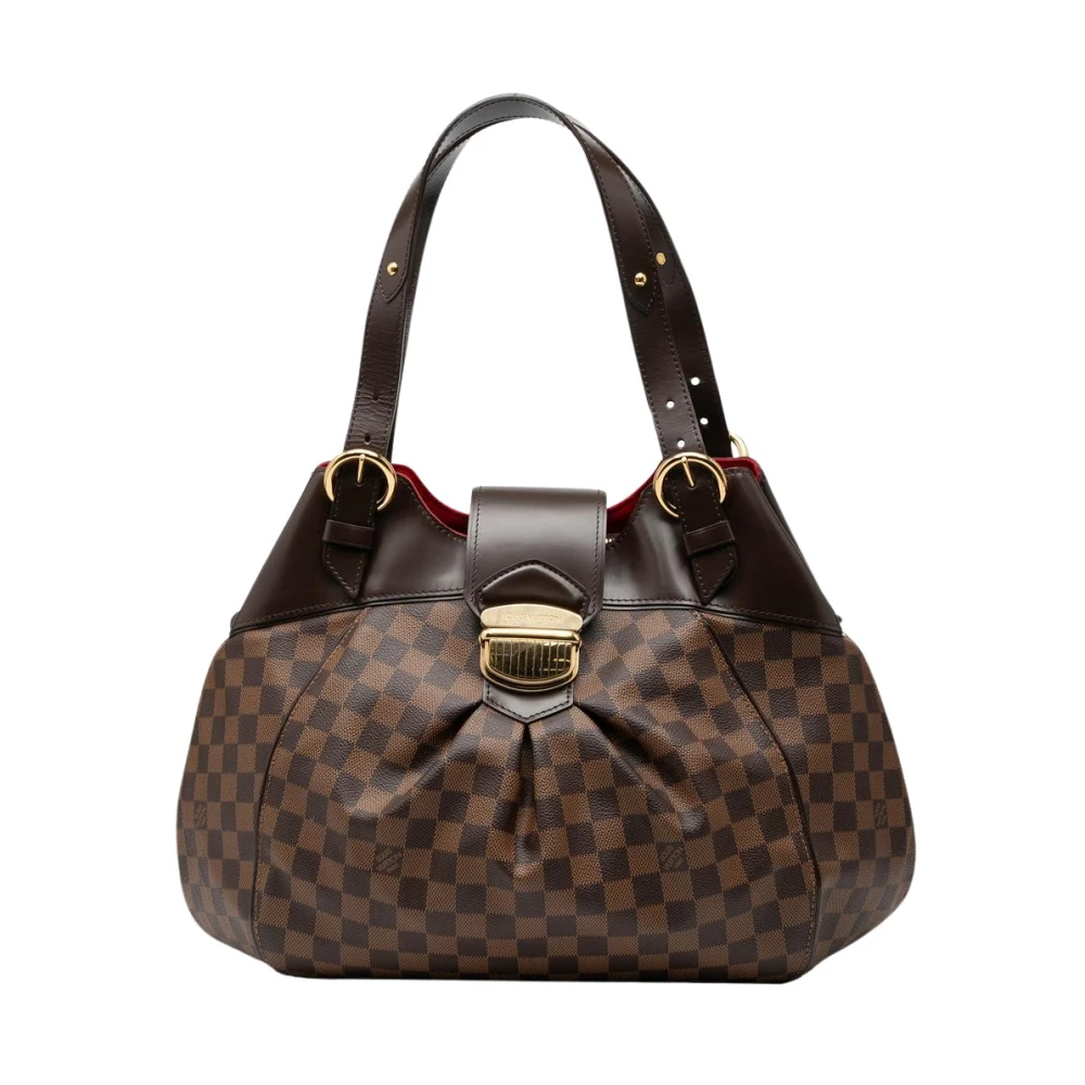Louis Vuitton Vintage Women's Brown Pre-Owned Checkered Pattern Handbag