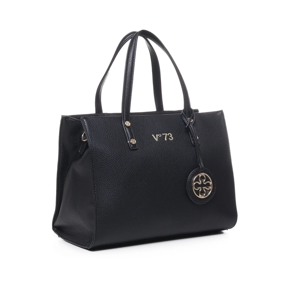 V73 Ecoleather Zwarte Tas met Verstelbare Band Black Dames