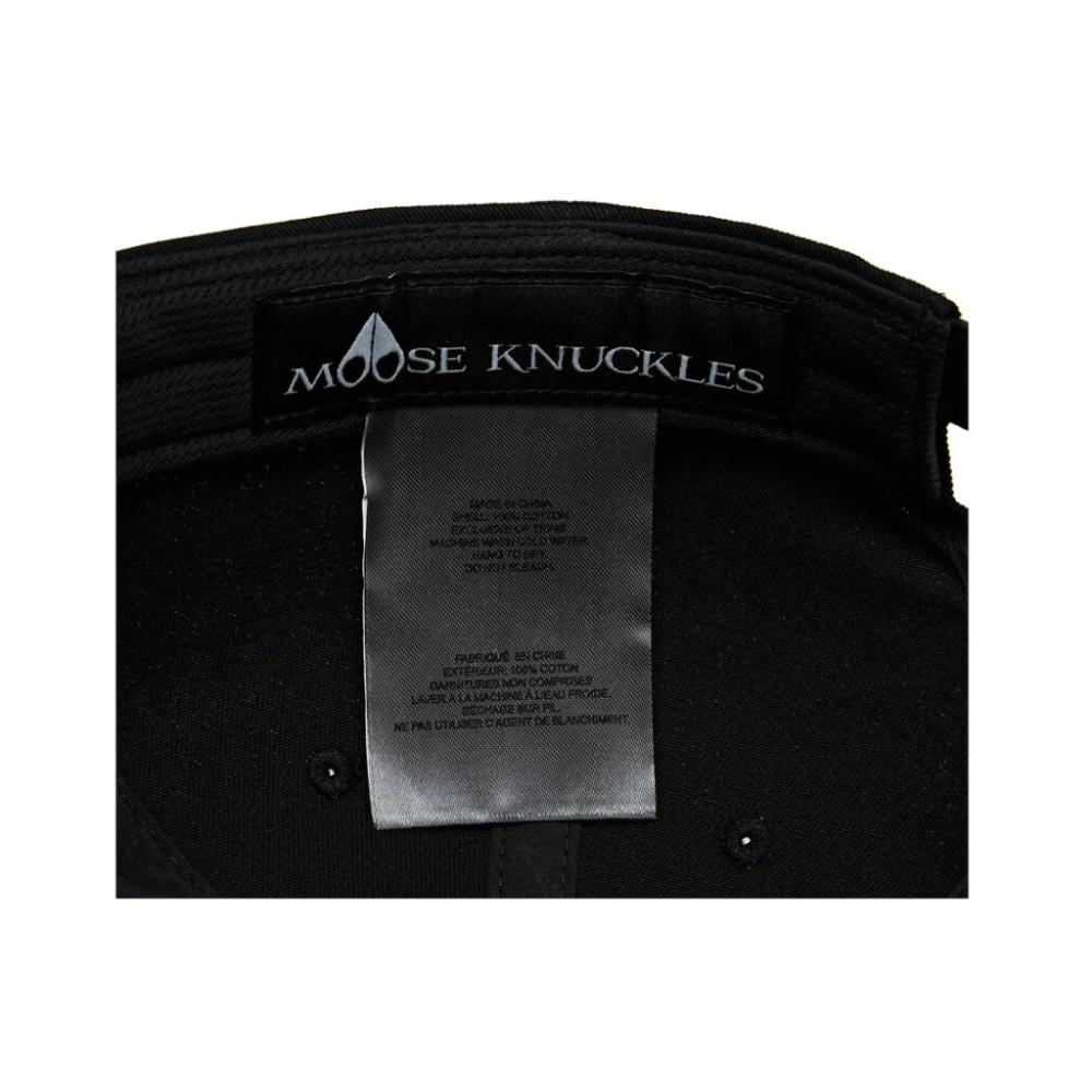 Moose Knuckles Logo Icoon Pet Black Heren