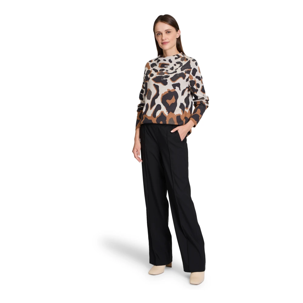 Betty Barclay Animal Print Jacquard Sweater Multicolor Dames