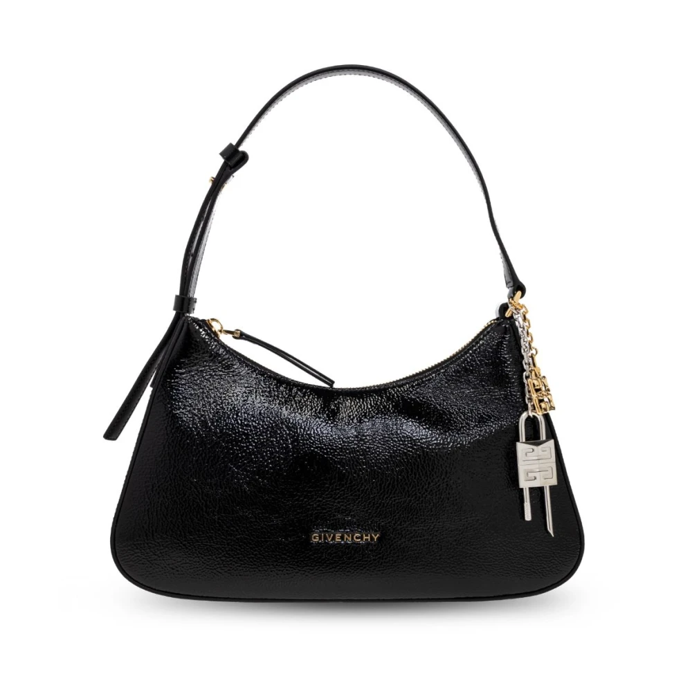 Givenchy Zwarte schoudertas met hangslot bedel Black Dames