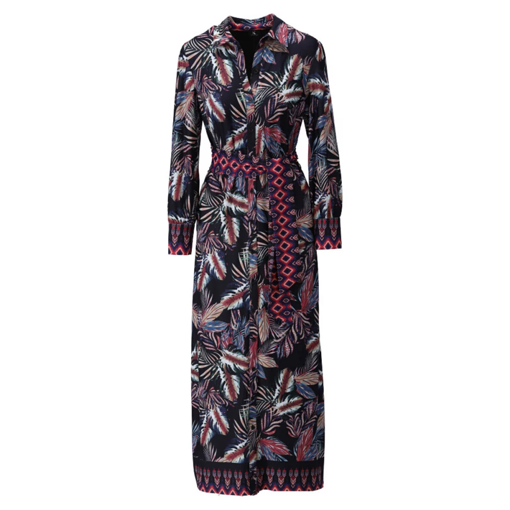 K-Design Maxi Polo Jurk met Design Multicolor Dames