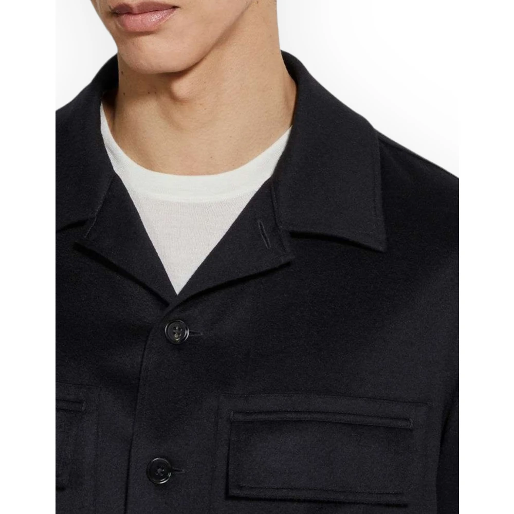 Ermenegildo Zegna Cashmere Overshirt Black Heren