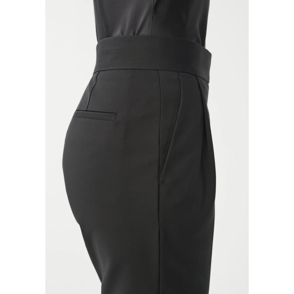 Dea Kudibal Zwarte broek met elastische taille Black Dames