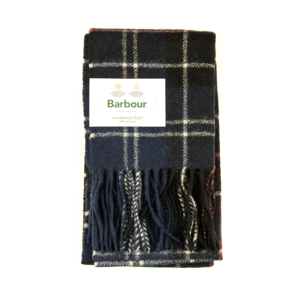 Barbour Tartan Lamswol Sjaal MultiColour Multicolor Heren