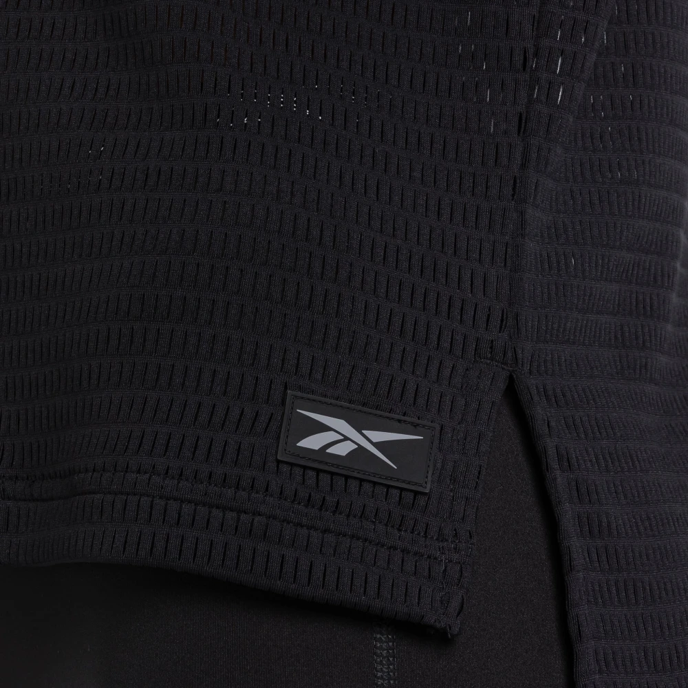 Reebok Ademende Geperforeerde Tee Black Dames