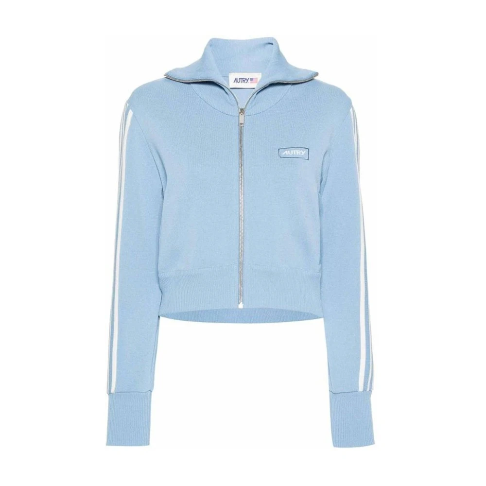 Autry Women's Blue Logo Cardigan - Zip-Throughs - Xl - Sweatshirts & Hoodies