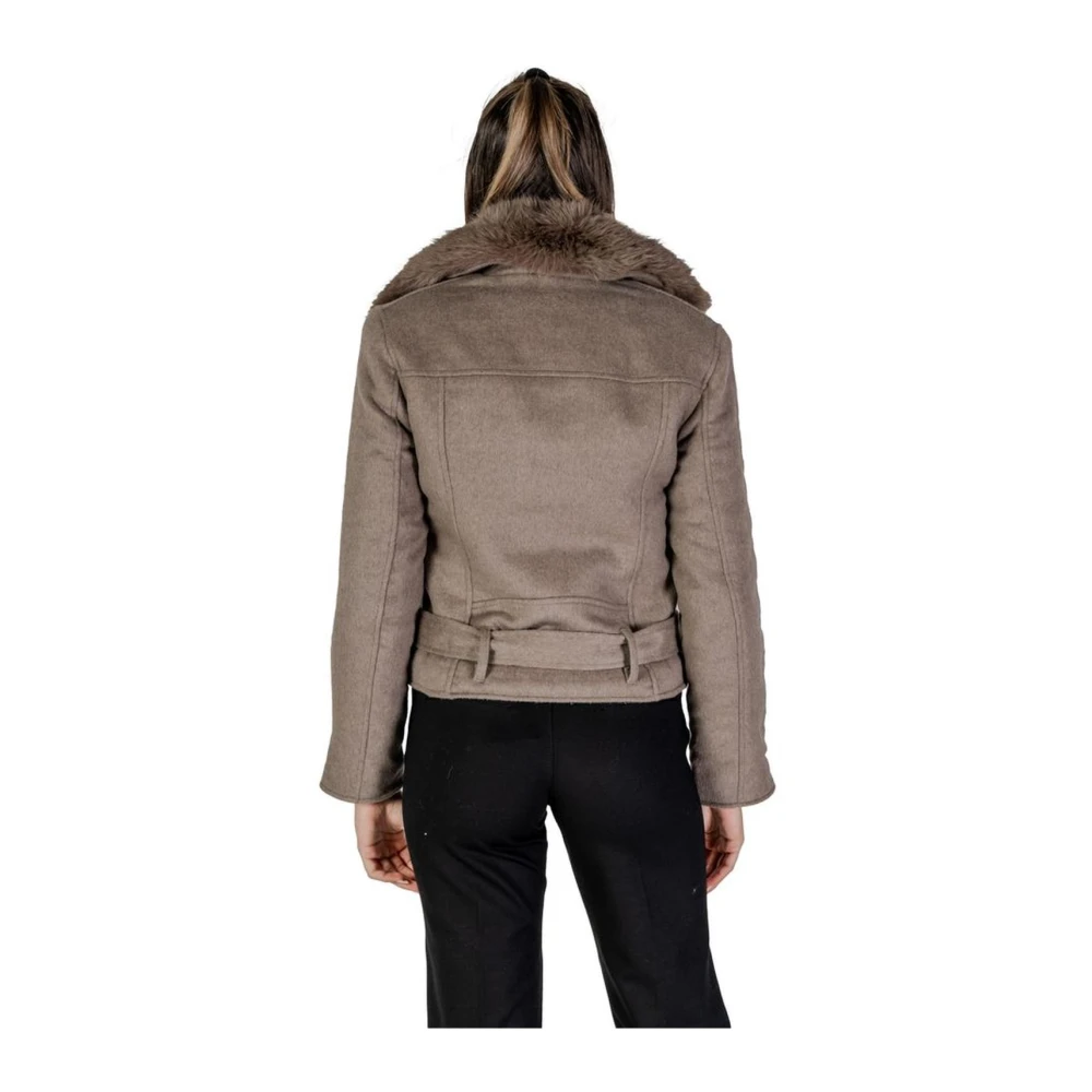 Guess Wolblend Jas & Mantel Collectie Brown Dames