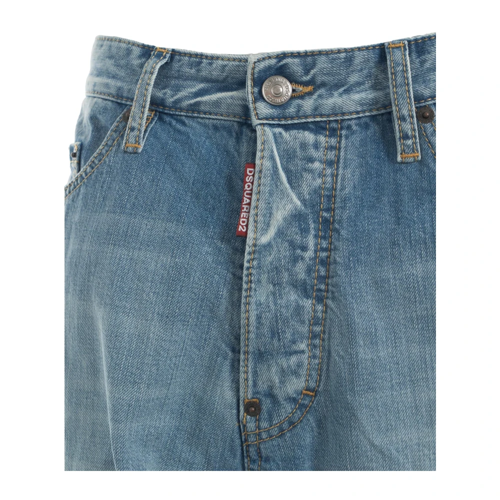Dsquared2 Blauwe Loose Fit Jeans 'Bro' Blue Heren