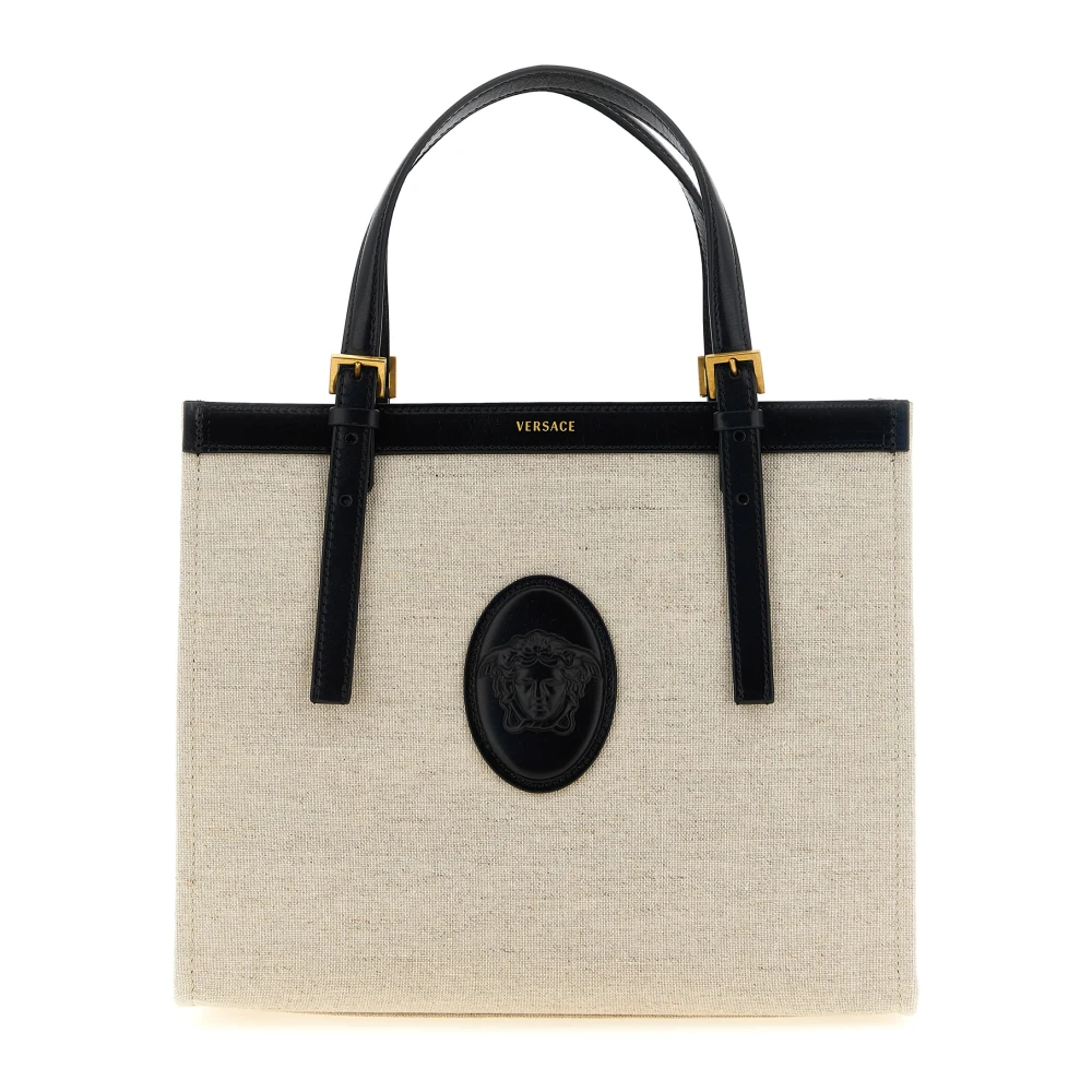 Versace Shopping Bags, Female, One Size, Rivière Tote Beige