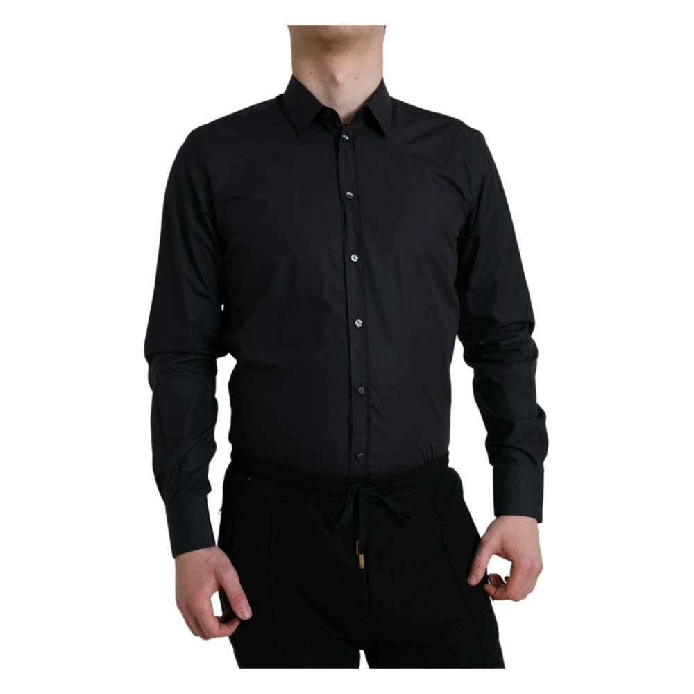Dolce & Gabbana Black Dress Shirt - Male - Casual Shirts - L - Shirts
