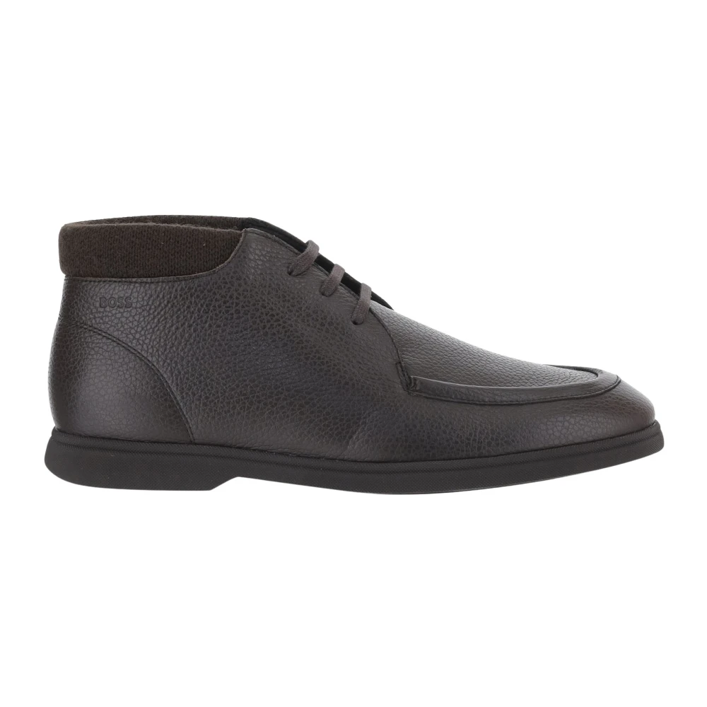 Boss Gekreukelde Leren Loafers