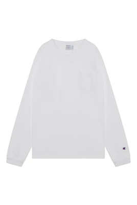 Långärmad rund hals T-shirt