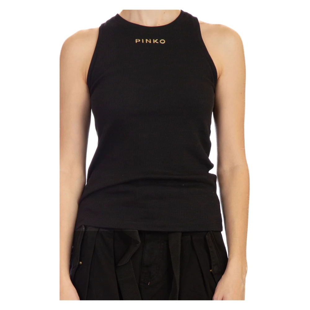 pinko Stijlvolle Distinto Tanktop in Z99 Black Dames