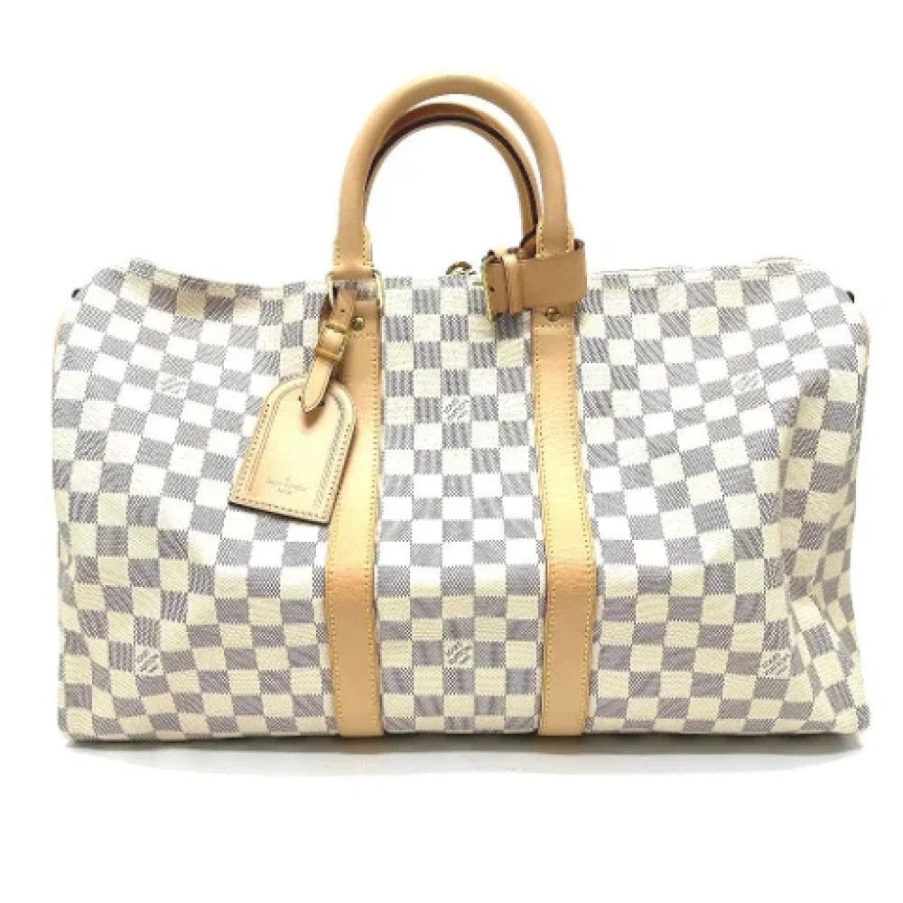 Louis Vuitton Vintage Pre-owned Cotton louis-vuitton-bags White Dames