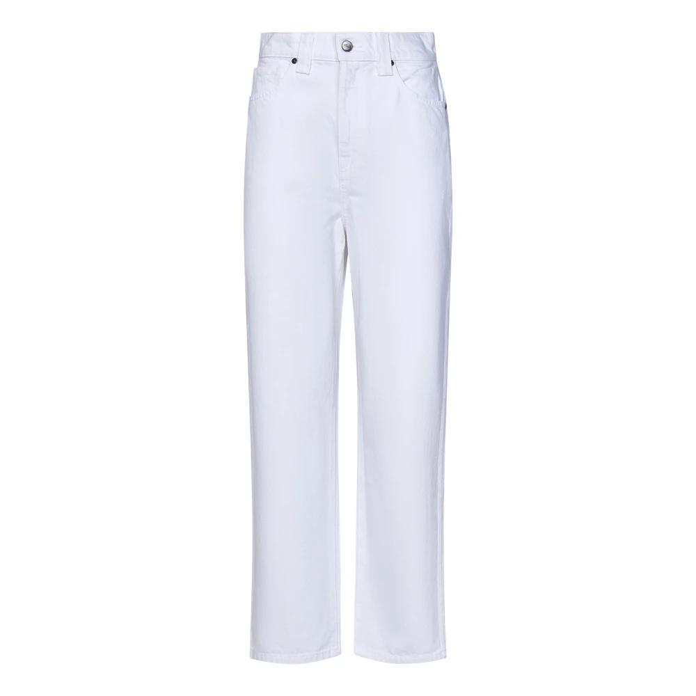 Khaite Slim Fit High-Waisted White Jeans White Dames