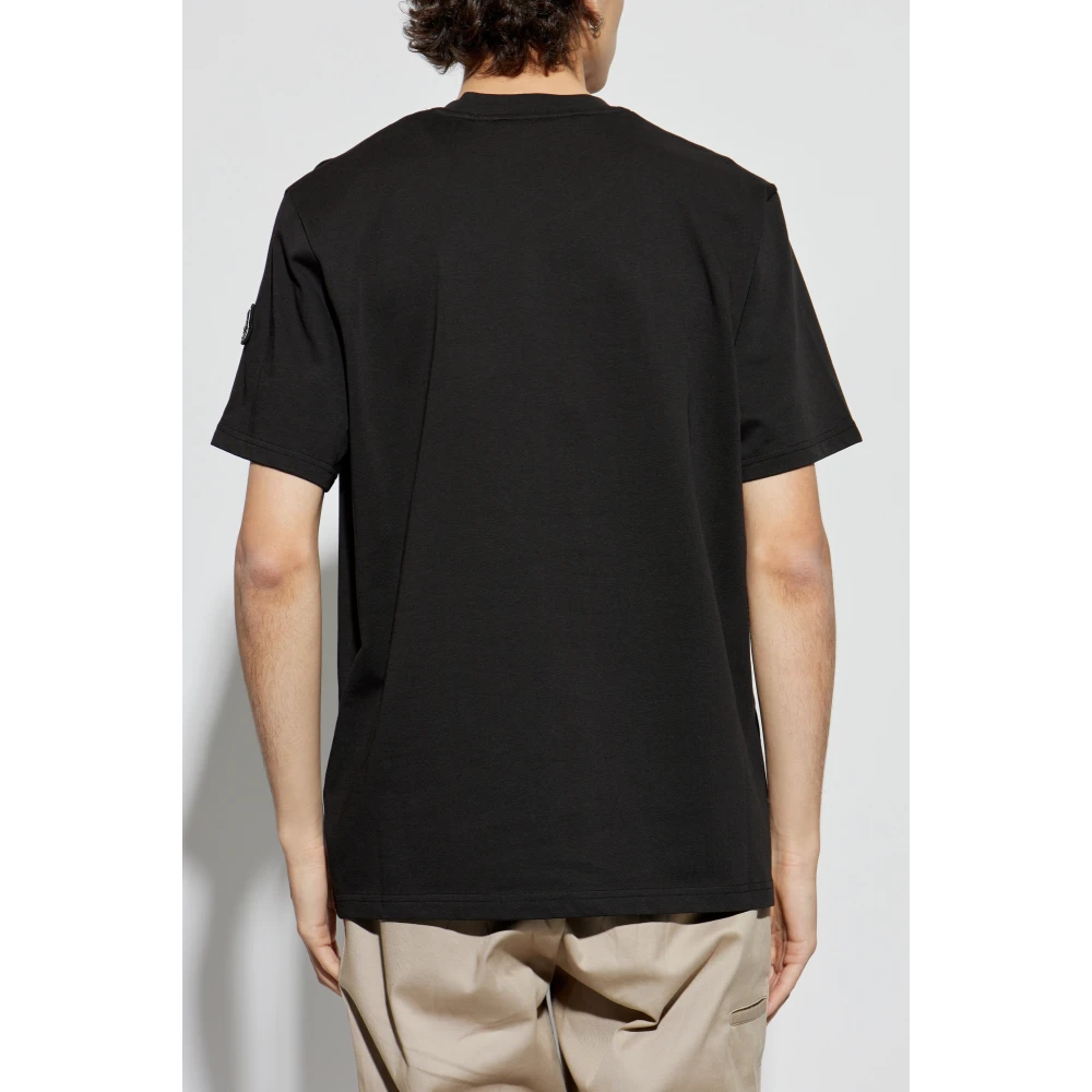 Moncler T-shirt met logo Black Heren
