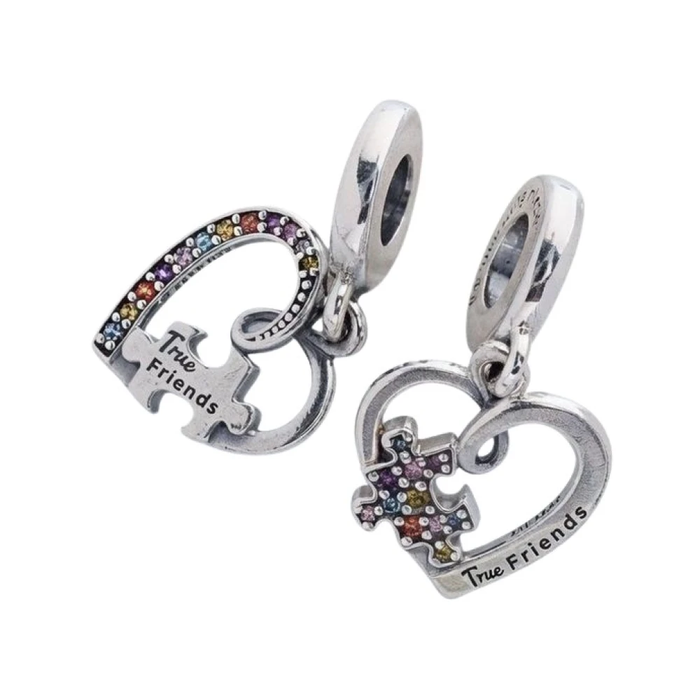 Pandora - Puzzle Piece Hearts Splittable Friendship Dangle Charm - Accessories - Damen - Mehrfarbig - One Size - Image 5