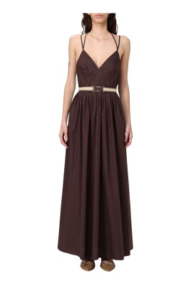 coffee-maxi-dress-pleated-skirt