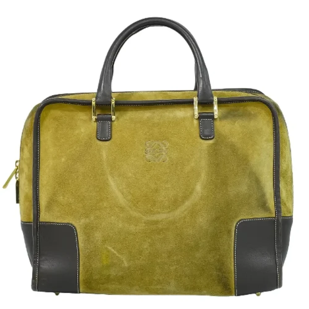 Loewe Pre-owned Suede handbags Beige Dames