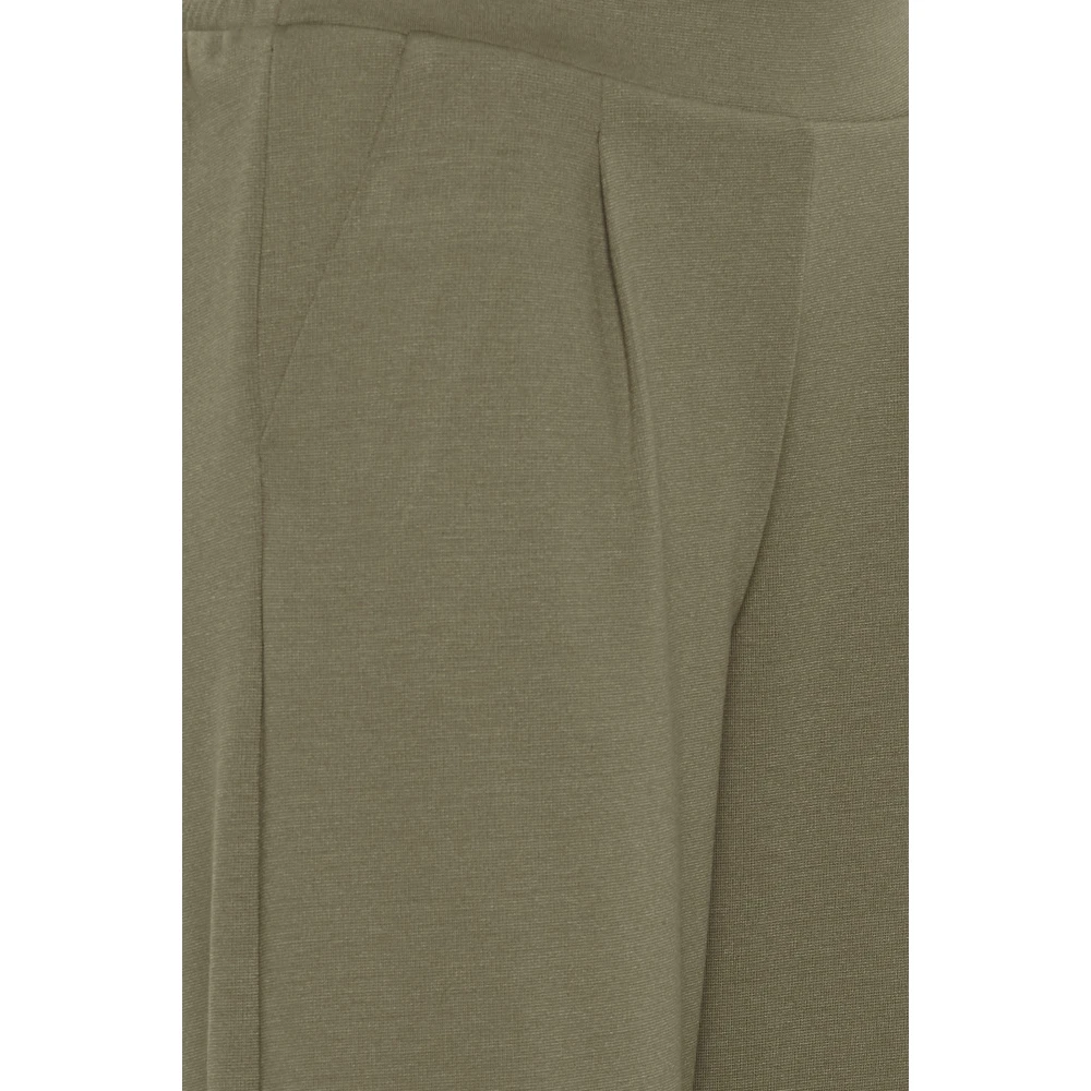 Ichi Groene Culottes Slip-On Broek Herfst Winter Green Dames