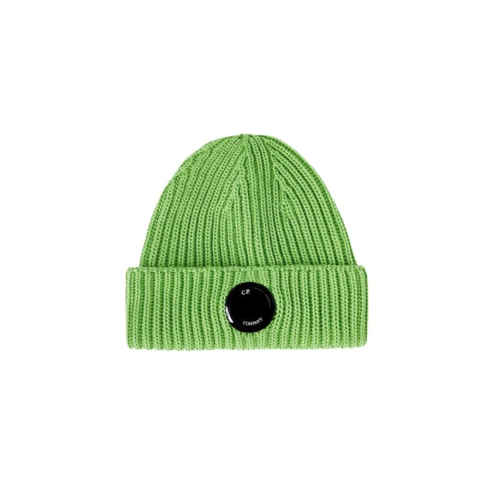 C.p. Company Men's Green Ribbed Knit Beanie