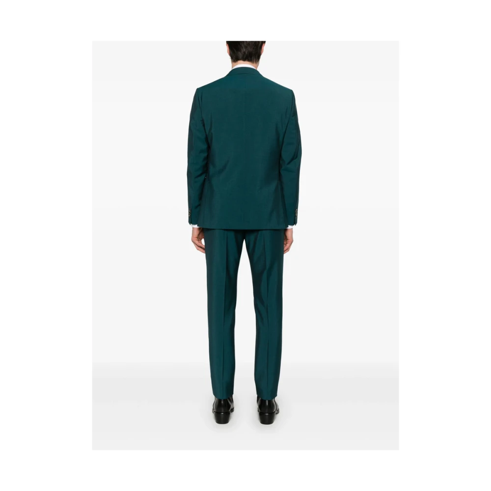 Caruso Teal Green Geknoopte Manchetten Achteruitgangen Green Heren