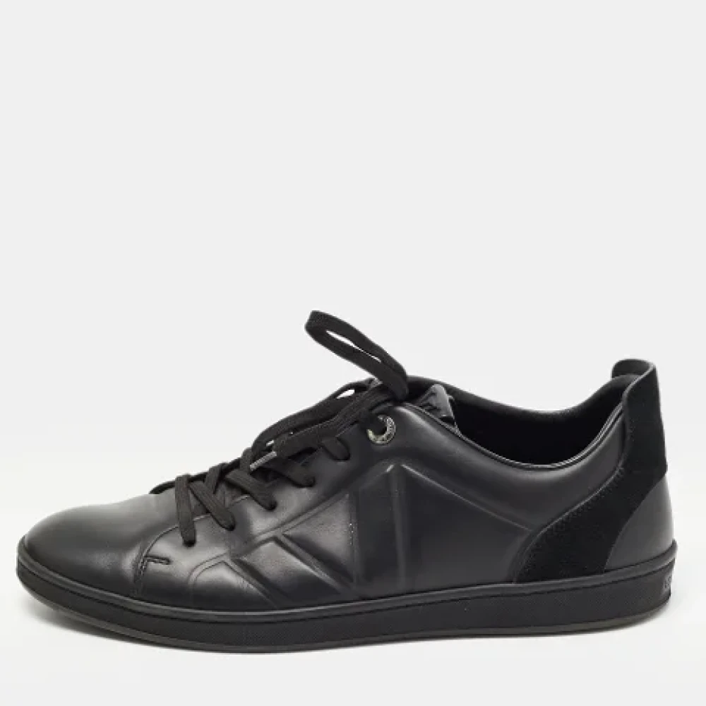 Louis Vuitton Vintage Pre-owned Leather sneakers Black Heren 