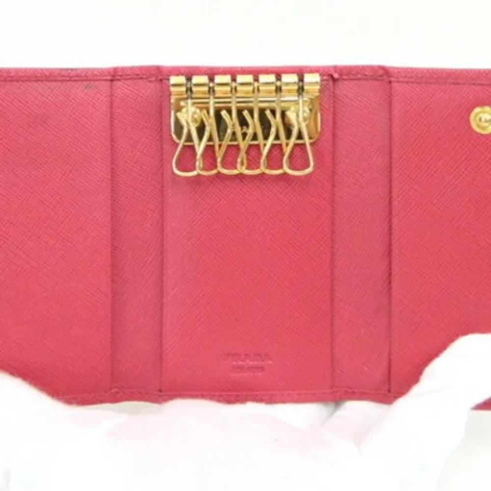 Prada Vintage Pre-owned Leather key-holders Pink Dames