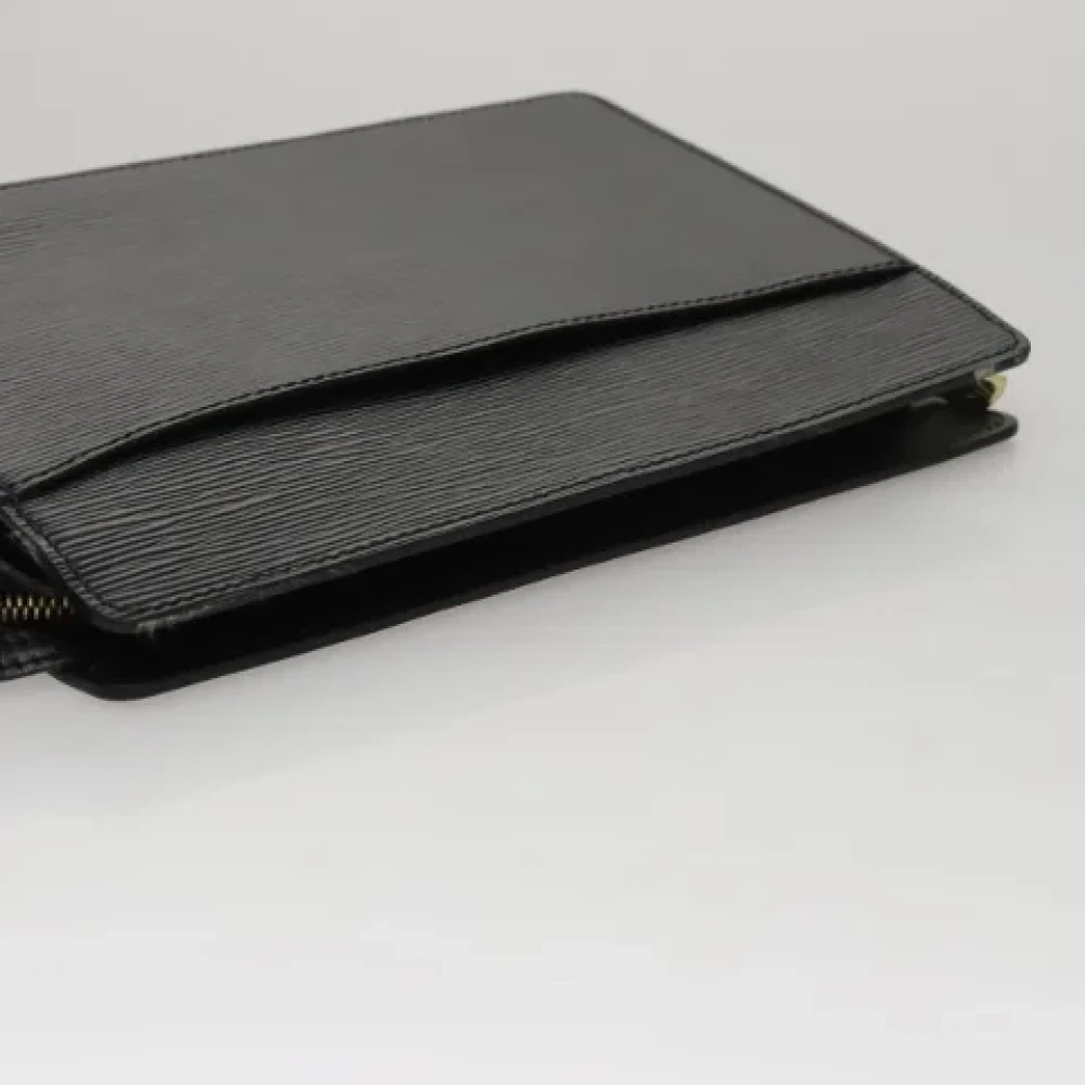 Louis Vuitton Vintage Pre-owned Leather clutches Black Dames