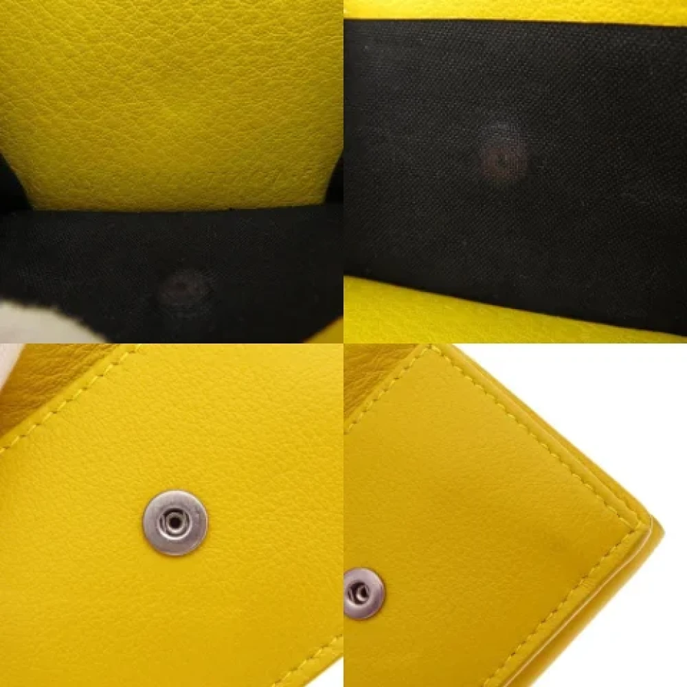 Balenciaga Vintage Pre-owned Leather wallets Yellow Dames