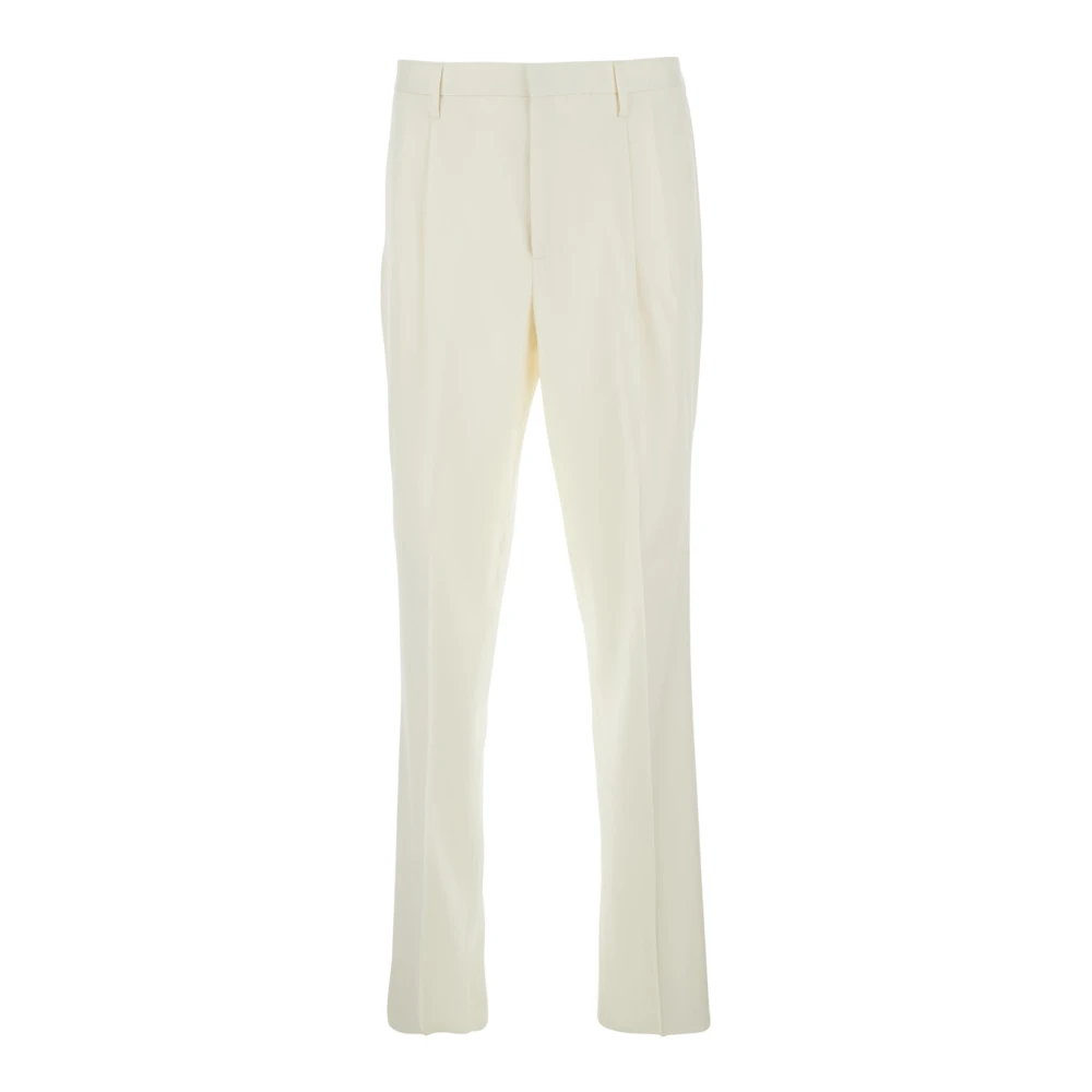 Lardini Witte op maat gemaakte broek met dubbele pence White Heren