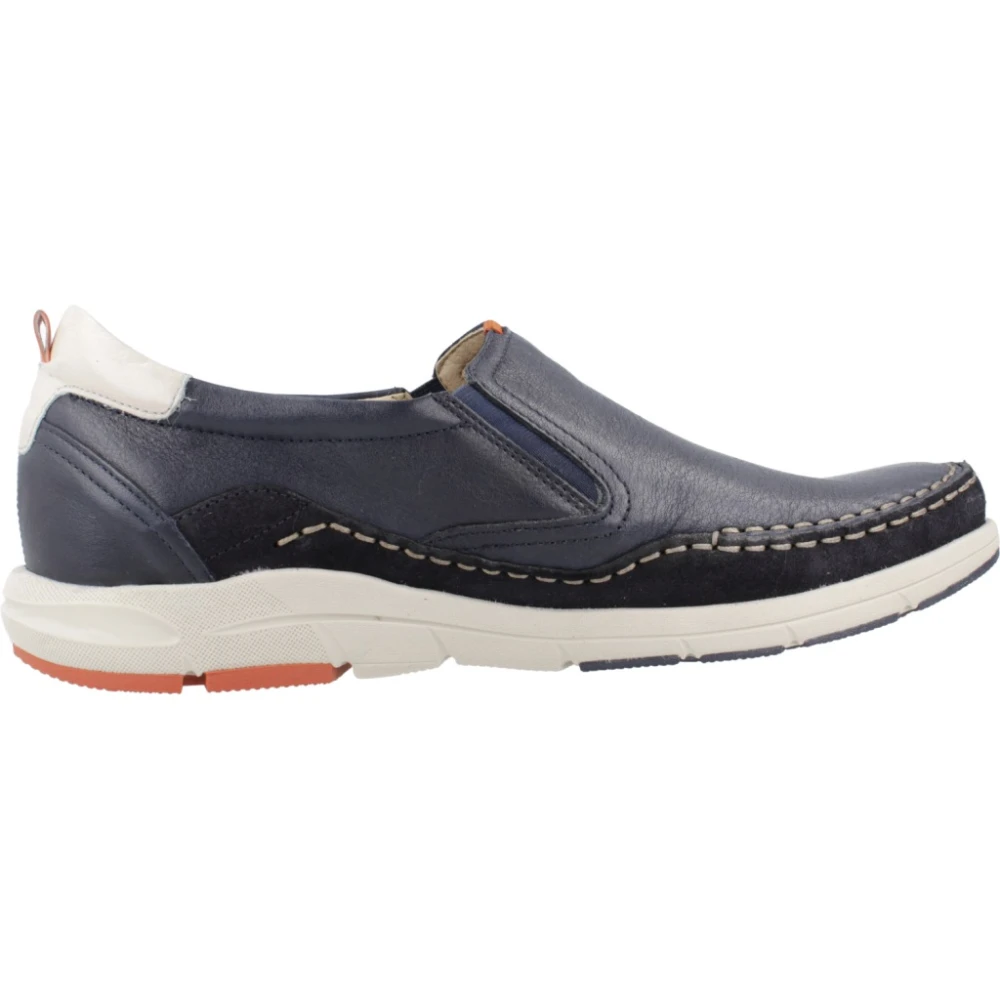 Fluchos Mannelijk Blue,Brown Casual Leren Loafers Voor Mannen,Casual Instapmodel Schoenen F1985