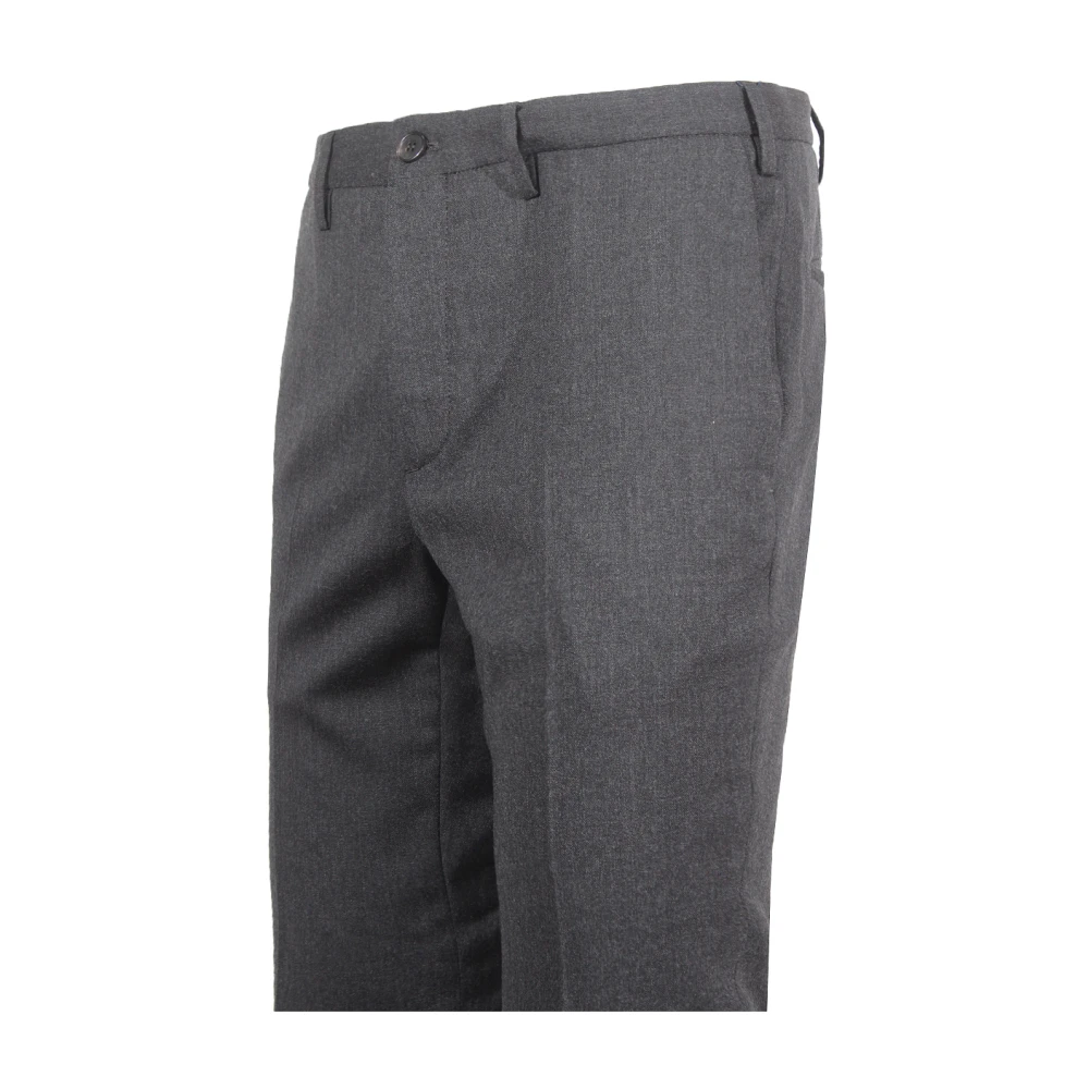 Incotex Grijze Wollen Broek Gray Heren