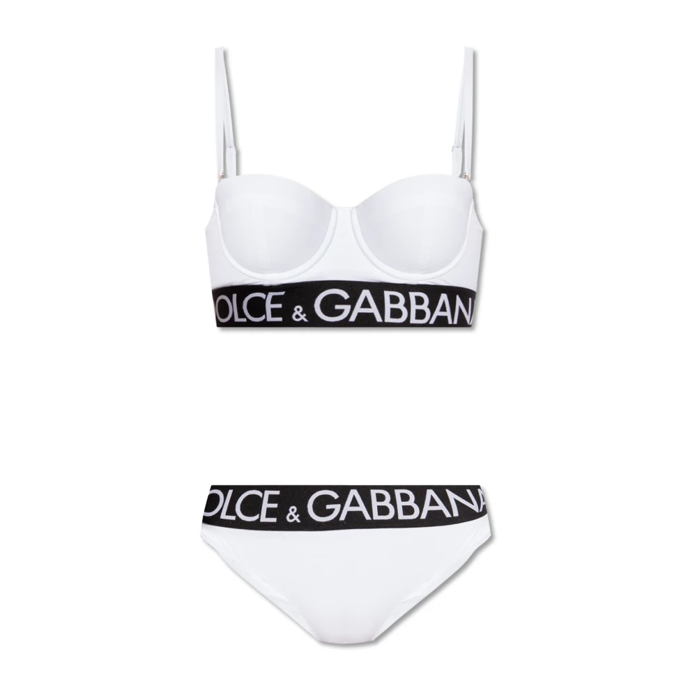 Dolce & Gabbana Wit Zeekleding met Verstelbare Bandjes White Dames