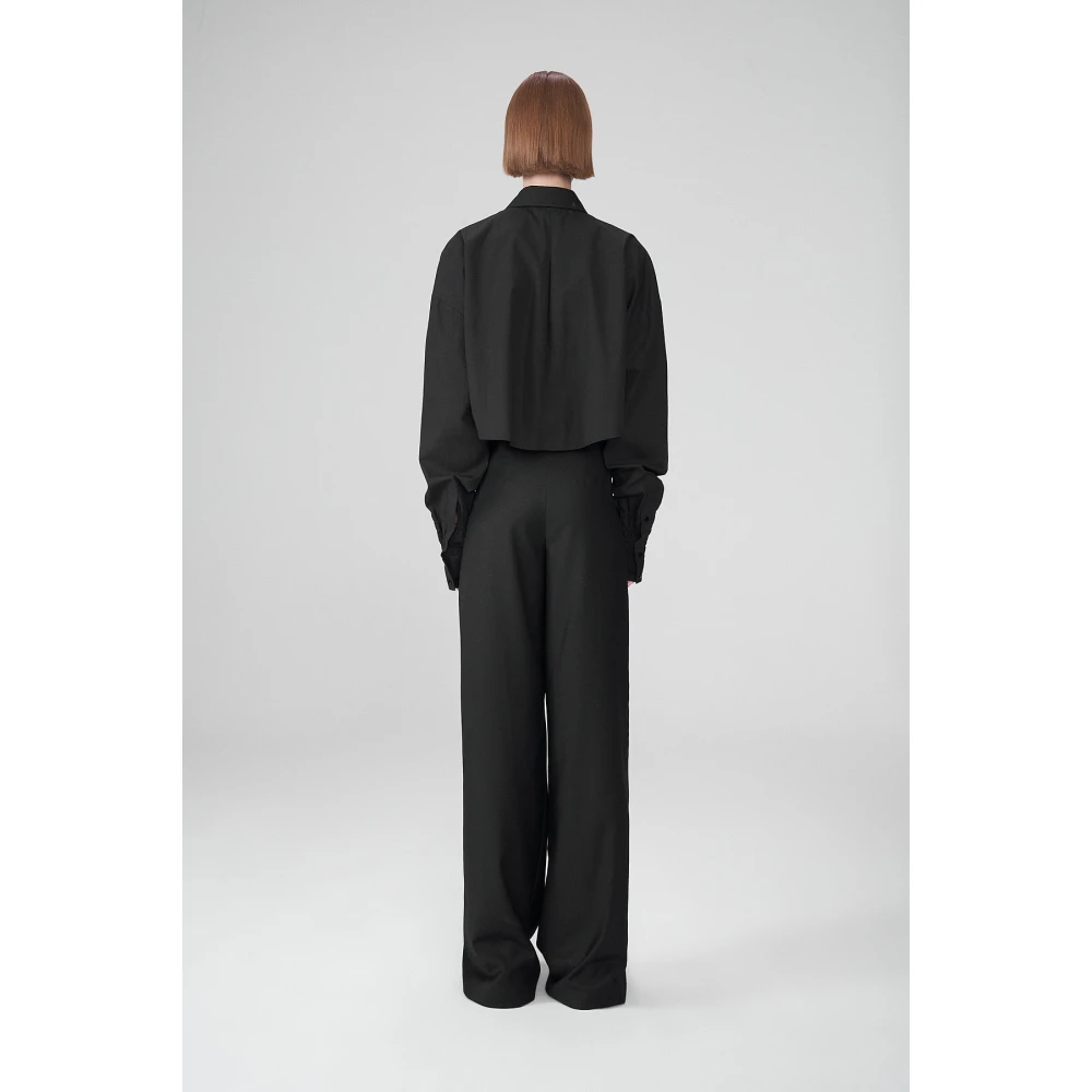 Vespucci by VSP joana Zwarte wollen broek Black Dames
