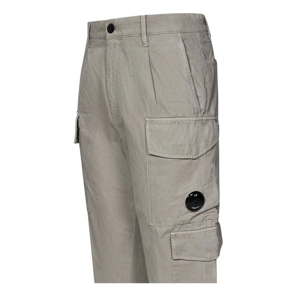 C.P. Company Khaki Cargo Broek Aw24 Beige Heren