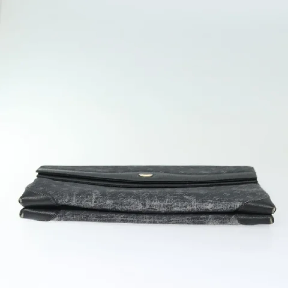 Gucci Vintage Pre-owned Leather clutches Black Dames
