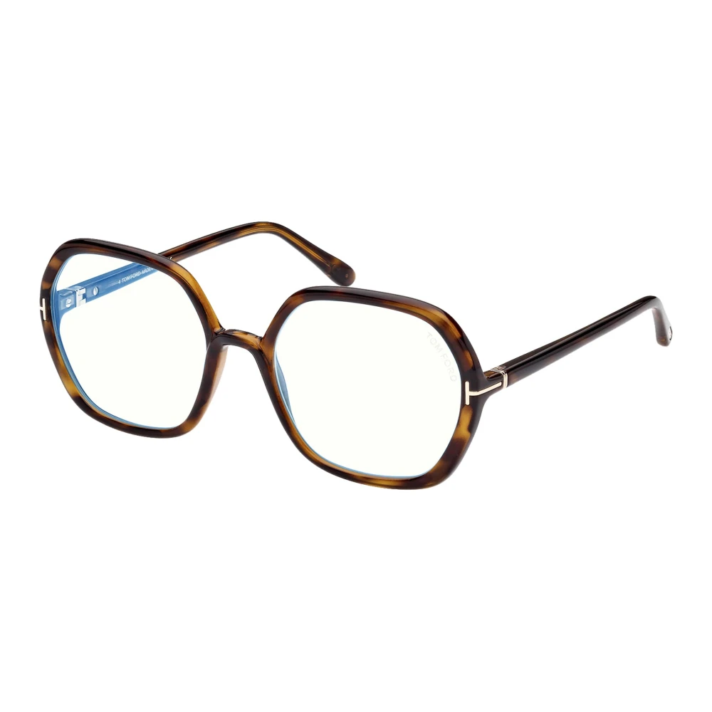 Tom Ford Unisex Blue/Dark Block Eyewear Frames In Havana