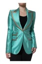 blazer-en-soie-vert-metallique-avec-revers-pointus