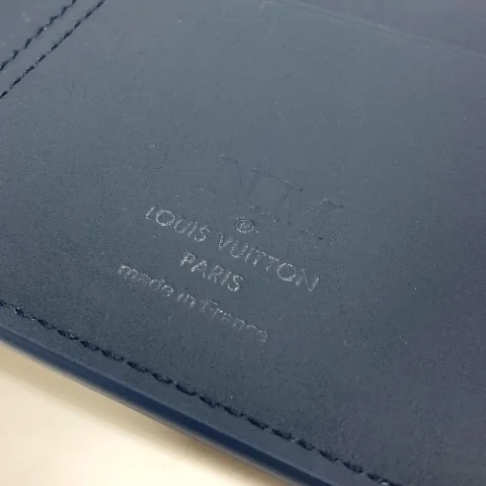 Louis Vuitton Vintage Pre-owned Leather wallets Blue Heren