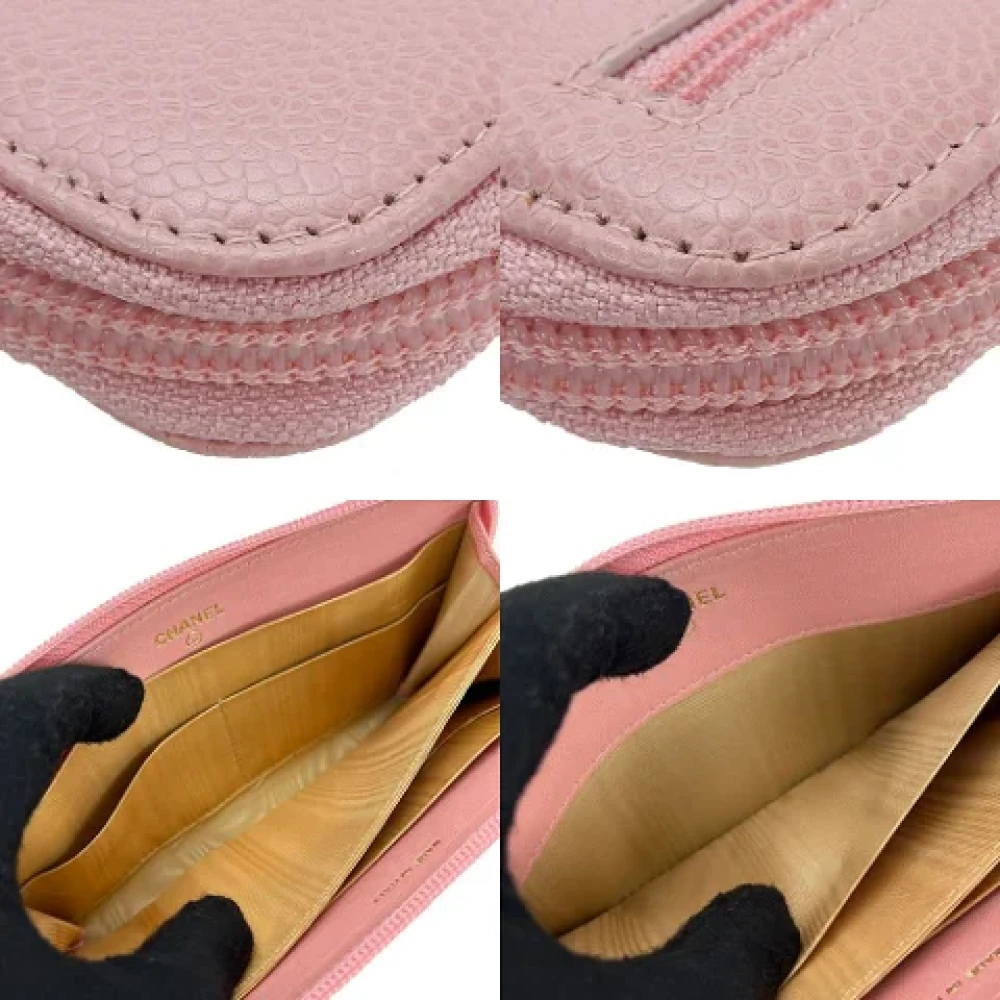 Chanel Vintage Pre-owned Leather wallets Pink Dames