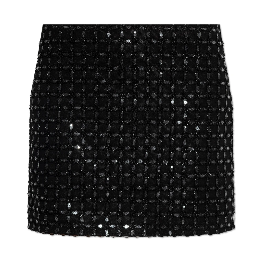 Rotate Birger Christensen Women's Black Sequins Mini Skirt