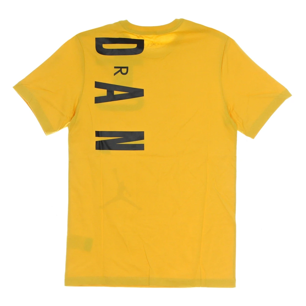 Jordan Air Stretch Crew T-Shirt Zwart Oranje Yellow Heren