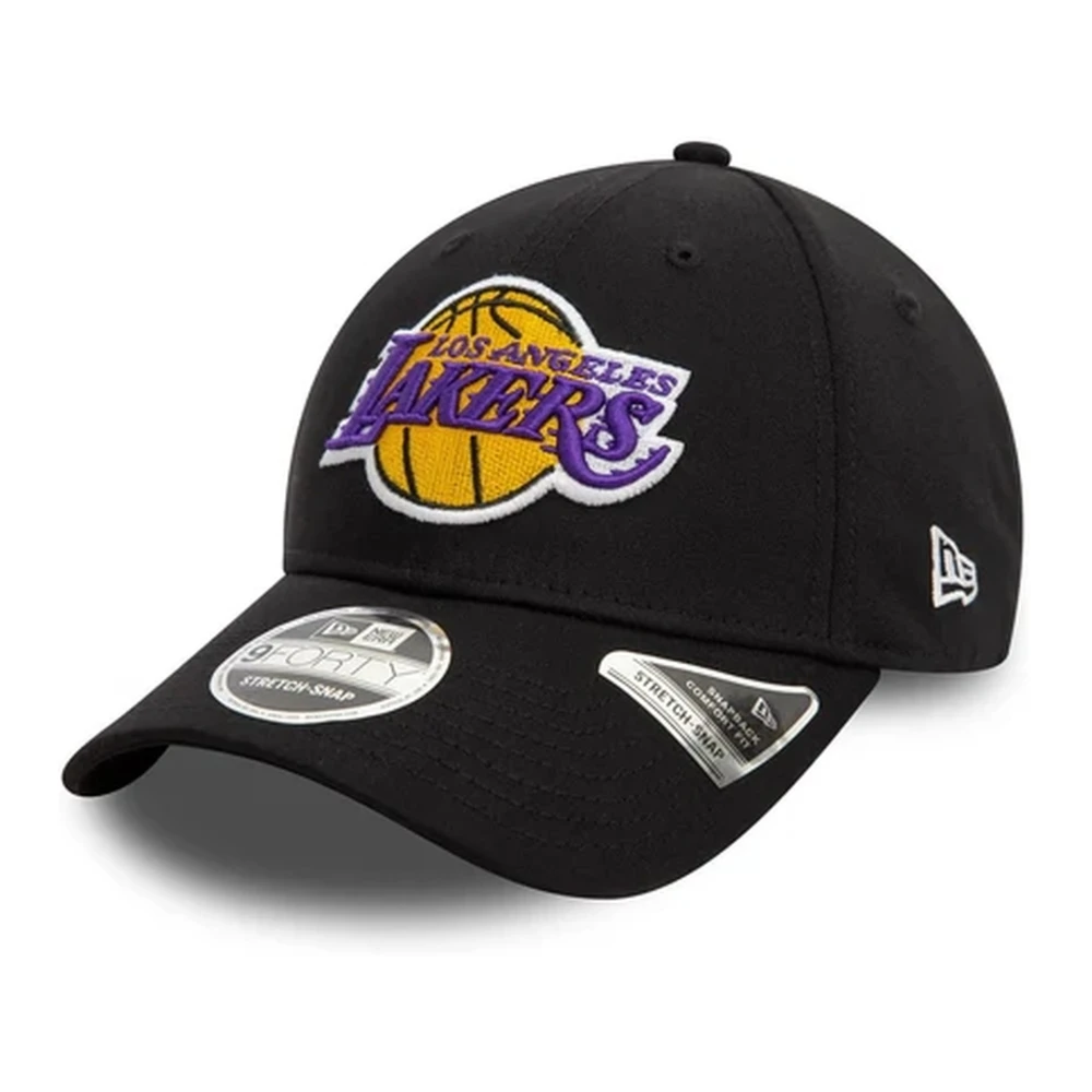 new era Zwarte Lakers Stretch Snap Cap Black Heren