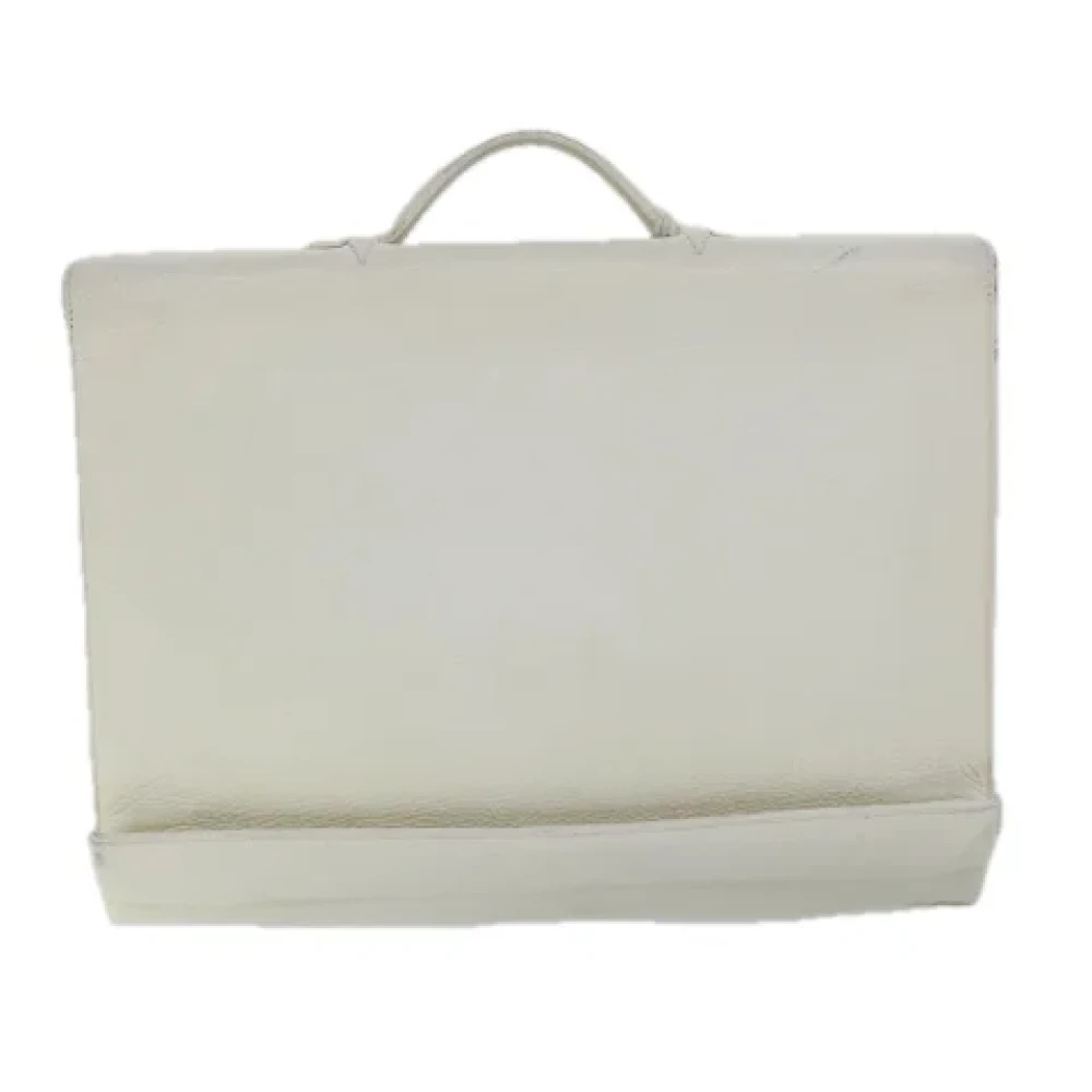 Hermès Vintage Pre-owned Leather briefcases White Dames